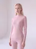 Conjunto Premium DeRong 300g para Mujer Cuello Redondo Alto Calentamiento Térmico Otoño Invierno Ropa Interior Térmica