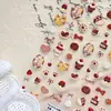 2025 Novos Adesivos de Unha Tendência em Relevo Ts-4170 Sobremesa de Chocolate Ursinho Fofo Decorações de Unha