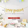 Decorações de Cena de Aniversário Bandeira Infantil para Meninos e Meninas Festa de Um Ano Adereços Balões