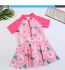 Roupa de Banho Infantil para Meninas com Proteção Solar Secagem Rápida 3-7 Anos Roupa de Banho Dividida para Bebê Roupa de Banho Infantil Respirável com Desenho