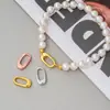 Conector de colgante de broche de presión cuadrado de plata de ley 925 práctico para collar pulsera enlace cierre de resorte para joyería de uso múltiple