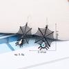 Aretes de serie de Halloween al por mayor del fabricante, aterradores y divertidos, fantasma, murciélago, araña, aretes de calavera