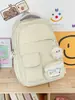 Nova mochila lisa para meninas, mochila escolar leve e protetora da coluna, mochila de grande capacidade para estudantes do ensino médio