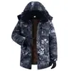 Chamarra de algodón para protección laboral para hombre, ropa de trabajo, chaqueta de algodón camuflada de longitud media para invierno, pantalones de algodón, chamarra de algodón para trabajo, engrosada y cálida