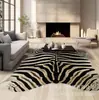 Envío Transfronterizo de Alfombrillas Imitación Piel de Animal, Alfombrillas para Mesa de Café de Sala de Estar, Alfombrillas Resistentes a Manchas y de Fácil Cuidado, Decoración de Dormitorio, Alfombras Refrescantes y Aislantes para Mesita de Noche
