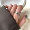 Anillo abierto personalizado de plata de ley 925 Dongdaemun de Corea del Sur para mujer, estilo cibernético, estilo frío, geométrico, para dedo índice, moderno