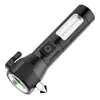 Linterna Hammer Flashlight de Celebridad de Internet Martillo de Seguridad de Emergencia para Coche Defensa Personal Aleación de Aluminio Linterna Brillante Multifunción con Luz Lateral Roja