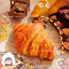Brinquedo de Comida Simulado Pão Squishy Croissant Brinquedo de Rebote Lento Molhado Macio Decompressão Estudante Brinquedo de Apertar Venda Quente Transfronteiriça