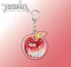 Manzana de la Suerte Fruta de la Buena Suerte Llavero de Acrílico Celebridad de Internet Creativo Lindo Colgante de Mochila de Alto Valor