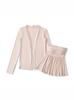 Verano 2025 Nuevo Estilo Suave Top Tubo Plisado Cárdigan Chaqueta de Manga Larga Traje Casual de Dos Piezas para Mujer