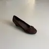 Zapatos de cuña Mary Jane de corte bajo y punta redonda para mujer 2026 Otoño/Invierno Nuevo Diseño Lazo Atmósfera Sencilla Zapatos