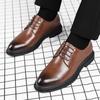 2025 Nuevos Zapatos Formales de Negocios Estilo Británico para Otoño e Invierno, Punta Puntiaguda, Elevadores, Zapatos de Boda, Zapatos para Traje de Novio Dropshipping