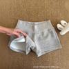 Shorts Deportivos Casuales Grises para Mujer, Nuevo Estilo Verano 2025, Pantalones Cortos Ajustados de Cintura Alta de Corte A Adelgazantes para Chicas Petite