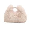 Bolsos para Mujer 2023 Invierno Nuevo Estilo Suave Piel Sintética de Conejo Bolso de Mano para Mujer Pequeño y Lindo Bolso de Hombro Único Cruzado Bolso Cuadrado Pequeño