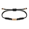 Joyería Artesanal Popular de Europa y América, Pulsera de Nudo Vajra Tejida a Mano Pura, Hilo Rojo para la Buena Suerte, Pulsera con Cuentas de Transferencia Doradas