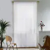 1 Peça Cortina Transparente Quadrada com Franjas e Borda Dourada para Sala de Estar, Cortina com Franjas para Decoração de Quarto, Uso Doméstico, Abertura para Varão para Embelezamento de Janela de Canto