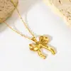 Colar Pingente Exclusivo de Aço Inoxidável Transfronteiriço Moda Europeia e Americana Feminino Corrente de Suéter 18K Joias Versáteis da Moda Atacado