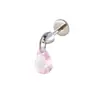 Nuevo Colgante de Zirconia Color Dopamina Hensen Clavo de Hueso de Oreja Estilo Ins Nicho Perforación de Cartílago Clavo de Hueso de Oreja