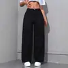 Nuevos Jeans Europeos y Americanos de Hombre y Mujer Transfronterizos de Amazon AliExpress Jeans de Mujer de Cintura Alta Adelgazantes de Pierna Recta Pantalones Largos de Mezclilla Estilo Caliente