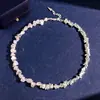 Plata Quebrada Varios Dos Natural Irregular Grava Collar Diseño de Nicho Sentido Estilo Bohemio Transfronterizo Costura Cadena Clavícula