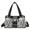 Bolso de Mano de Cuero Suave con Estampado de Leopardo 2023 Nueva Capacidad Grande para Hombro Cruzado Bolso de Mujer Boston Commuter Diseño de Color Contrastante