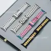 Adecuado para AppleWatch Correa de Apple Watch de Tres Perlas Huawei GT4 Correa Metálica Sólida de Acero Inoxidable
