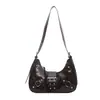 Bolso de Luna de Moda 2025, Bolso Versátil de Hombro Cruzado para Viajes Diarios, Bolso de Axila para Mujer con Tendencia de Motocicleta Vintage