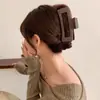 Grampo de Cabelo Shark Clip Preto de Alta Qualidade, Presilha de Cabelo Cor de Café, Acessório de Cabelo, Prendedor de Garra Grande para Cabelos Finos