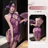 Bu Wu Zheng Ye Original Sexy Renda Cheongsam Sedutor Uniforme de Lingerie Puro Desejo qqny Pijama que Não Precisa Tirar