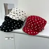Sombrero Retro de Lunares de Nicho 2026 Ecuestre para Mujer, Moda Coreana, Sombrilla Artística, Adelgazante Facial, Sombrero de Artista Versátil