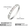 Pulsera Geométrica de Estilo Europeo y Americano con Diamantes, Acero Inoxidable Chapado en Oro de 18K, Pulsera de Cierre para Mujer, Joyería Versátil y Elegante de Lujo Ligero