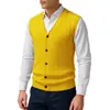 Nuevo Chaleco Suéter de Punto Casual con Cuello en V para Hombre Transfronterizo 2026