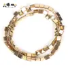 Piedra Biliar Negra Nueva, Varios Dijes de Piedra Biliar Galvanizados en Oro Real, Cuentas Sueltas para Joyería DIY, Adornos de Cuentas Semi-Terminados