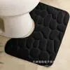 Tapetes Mats Aliexpress Tapete de Chão de Veludo Coral para Banheiro Tapete de Chão Macio Absorvente Antiderrapante Tapete de Chão Pequeno em Forma de U Pedra