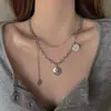 Collar de Cara Sonriente para Mujer, Diseño de Nicho, Estilo Minimalista, Nuevo Modelo 2021, Doble Capa, Cadena Versátil para Clavícula