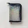 Funda de almacenamiento para tarjetas pequeñas, pegatinas, notas sueltas de PVC de 6 agujeros, tamaño A5, bolsa con cremallera, planificador, álbum