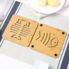 Inicio Alfombrilla de madera con aislamiento térmico de dibujos animados para mesa de comedor, alfombrilla antideslizante para ollas, cojín creativo y bonito, alfombrilla para té, alfombrilla para cuenco, posavasos