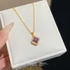 Acessórios de Colar de Trevo de Quatro Folhas da Nova Moda Mais Vendidos para Mulheres, Corrente de Clavícula Exquisita de Aço Titânio Versátil e Elegante para o Verão Atacado