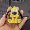 Muñeca de Monstruo de Tres Ojos Colgante de Lana Colgante Tejido a Mano Producto Terminado Muñeca de Ganchillo Hecha a Mano Colgante de Ganchillo Producto Terminado