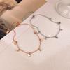 Una generación de minoría coreana titanio acero diamante amor tobillera oro rosa moda Joker accesorios