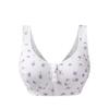 Ropa Interior de Talla Grande para Madres de Mediana Edad y Mayores, Chaleco Delgado tipo Push-Up con Botones Frontales que Recoge el Pecho, sin Aros