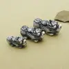Prata rígida 3D retrô Brave 999 prata de lei auspicioso Ruyi fortuna sorte corajoso corajoso pulseira colar acessórios atacado