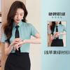 Oficina de Ventas de Seguros de Verano Camisa Profesional Bordada con Logo Camisa de Manga Corta de Fibra de Bambú Ropa de Trabajo para Hombres y Mujeres