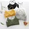 Sexy grande sem costas beleza alça traseira enrolada chest tube top cueca esportes feminina anti-exposição colete uma peça menina fina