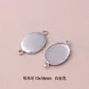 Colgante Redondo Ovalado con Borde Dorado Incrustado que Conserva el Color Ojo de Gato Accesorios para Pendientes Pulsera Joyería DIY