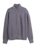Estilo Margiela Moda Otoño e Invierno Suéter Grueso Cremallera Perezoso Cuello Alto Holgado Casual Moda Marca Chaqueta de Lana