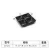 Molheira para Comida Japonesa e Coreana, Pratinho, Prato de Sabor para Restaurante de Hot Pot, Prato para Condimentos de Porcelana Imitada, Prato com Duas Divisórias, Melamina A5 com Textura Fosca