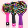 Peine masajeador con bolsa de aire arcoíris para mujer, peine para cabello rizado, peine antiestático portátil con cojín de aire, peine para cabello largo, peine de peluquería