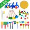 Diretamente do Fabricante: Conjunto de Carimbos de Esponja para Pintura Infantil, Ferramentas de Pintura Artística DIY, Canetas para Grafite de Educação Infantil Atacado