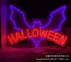 Nova Luz Neon Retroiluminada de Halloween com Designs de Fantasma, Caveira e Abóbora para Decoração de Festa Festiva Luz Noturna